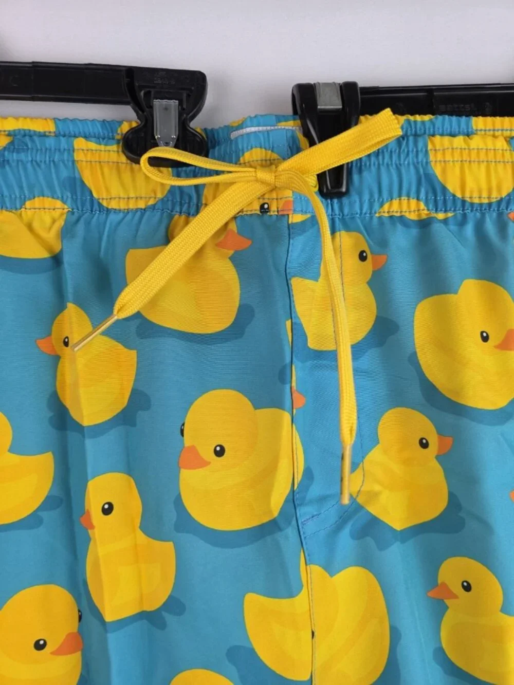 Tipsy Elves Men's Swim Trunks Size 4XL Blue Rubber Ducky Stretch Swimsuit Shorts